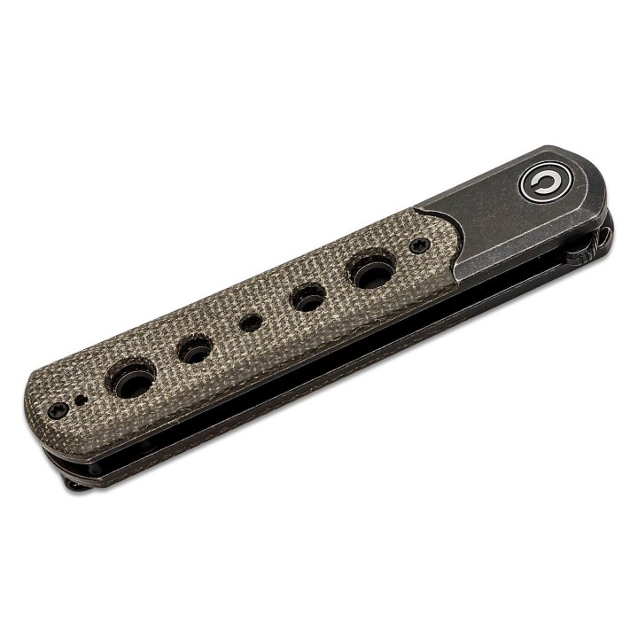 Couteau CIVIVI Banneret Manche Dark Green Micarta Lame Acier Nitro-V IKBS Bolster Lock CLip CIVC20040D1 - Livraison Gratuite 