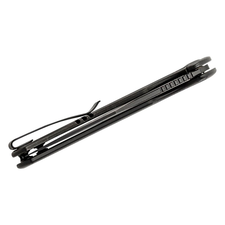 Couteau CIVIVI Sinisys Black Lame Acier 14C28N Manche G10/Acier IKBS Framelock Clip CIVC200391 - Livraison Gratuite