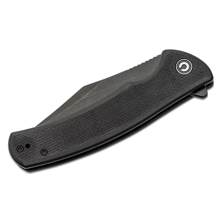 Couteau CIVIVI Sinisys Black Lame Acier 14C28N Manche G10/Acier IKBS Framelock Clip CIVC200391 - Livraison Gratuite