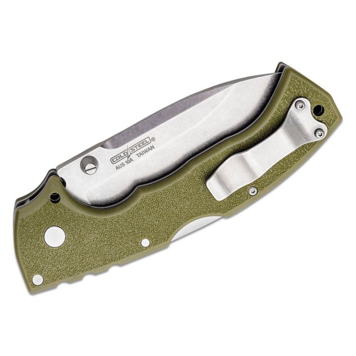 Couteau Cold Steel 4-Max Scout OD Green Lame Acier AUS-10A Manche Griv-Ex Lockback CS62RQODSW - Livraison Gratuite