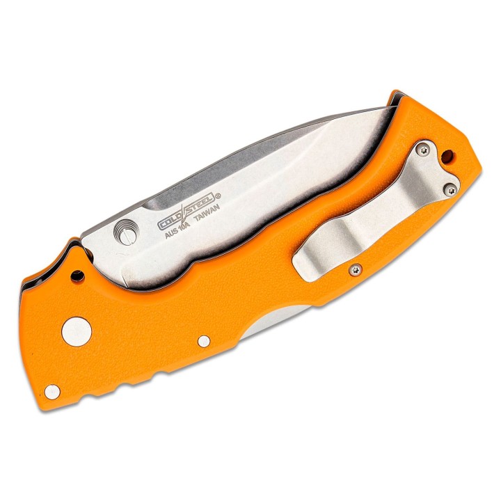 Couteau Cold Steel 4-Max Scout Orange Lame Acier AUS-10A Manche Griv-Ex Lockback CS62RQORSW - Livraison Gratuite