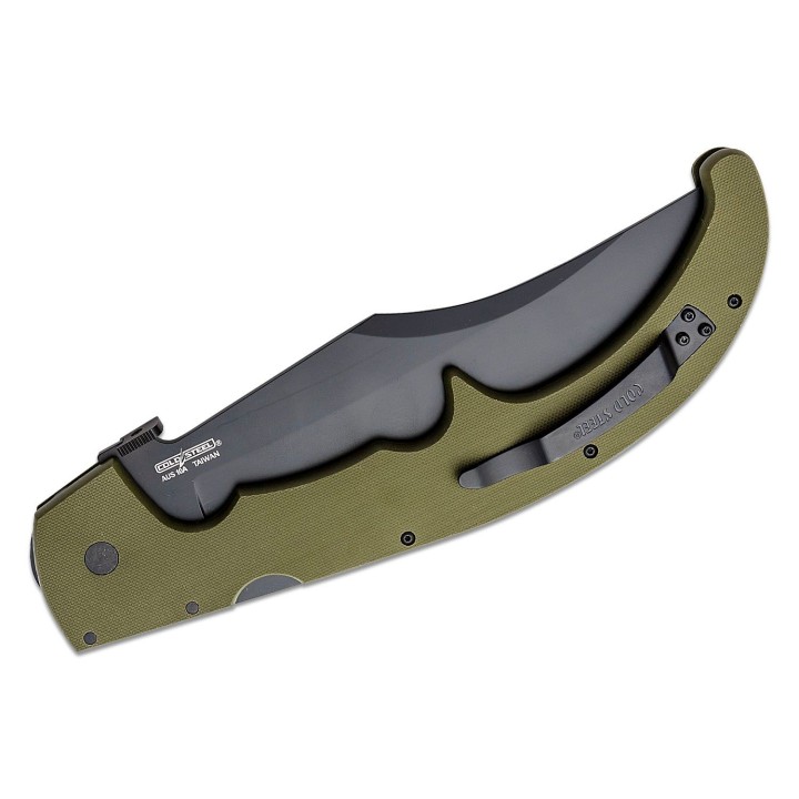 Couteau Cold Steel Cold Steel XL Espada OD Green Lame Acier AUS-10 Manche G10 Lockback CS62MGCODBK - Livraison Gratuite