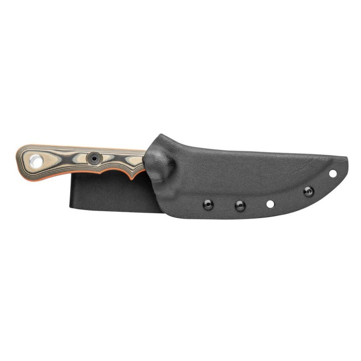 Couteau Tops Muley Skinner Lame Acier 154CM Manche Tan/Black G10 Etui Kydex Made USA TPMSKIN01 - Livraison Gratuite