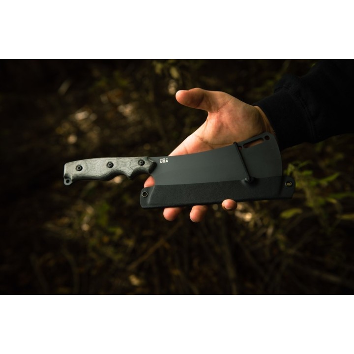 Couteau TOPS El Chappo Cleaver Lame Acier Carbone 1095 Manche Micarta Etui Kydex USA TPECHA02 - Livraison Gratuite