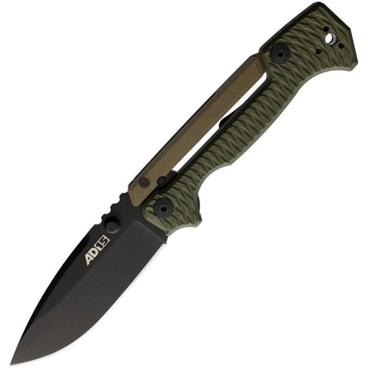 Couteau Cold Steel AD-15 Scorpion Lock OD Green Lame Acier S35VN Manche G10 Clip CS58SQODBK - Livraison Gratuite