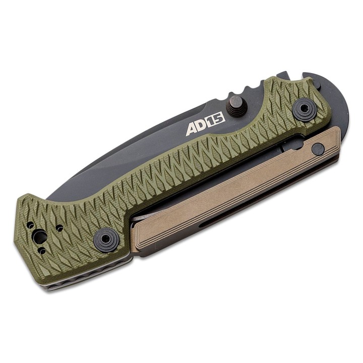 Couteau Cold Steel AD-15 Scorpion Lock OD Green Lame Acier S35VN Manche G10 Clip CS58SQODBK - Livraison Gratuite