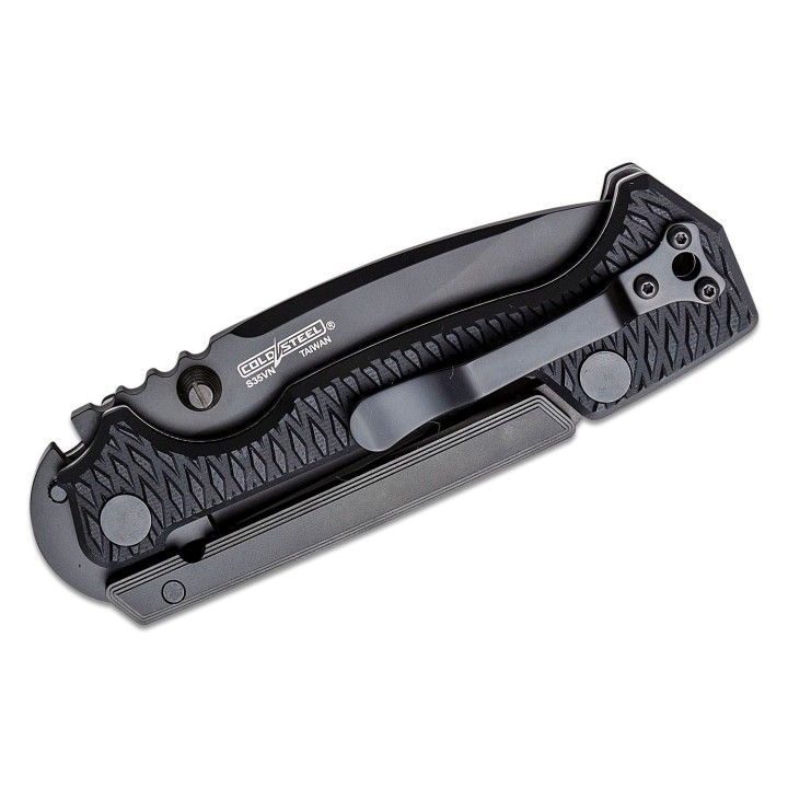 Couteau Cold Steel AD-15 Scorpion Lock Black Lame Acier S35VN Manche G10 Clip CS58SQBKBK - Livraison Gratuite