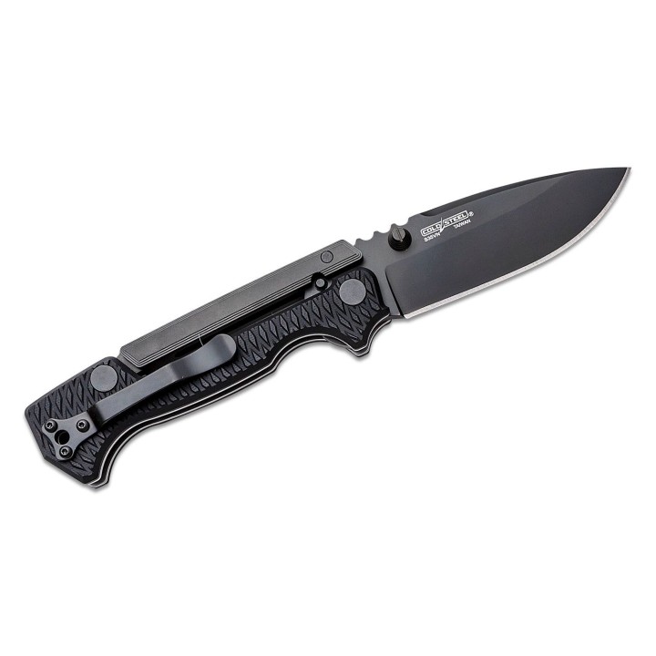 Couteau Cold Steel AD-15 Scorpion Lock Black Lame Acier S35VN Manche G10 Clip CS58SQBKBK - Livraison Gratuite