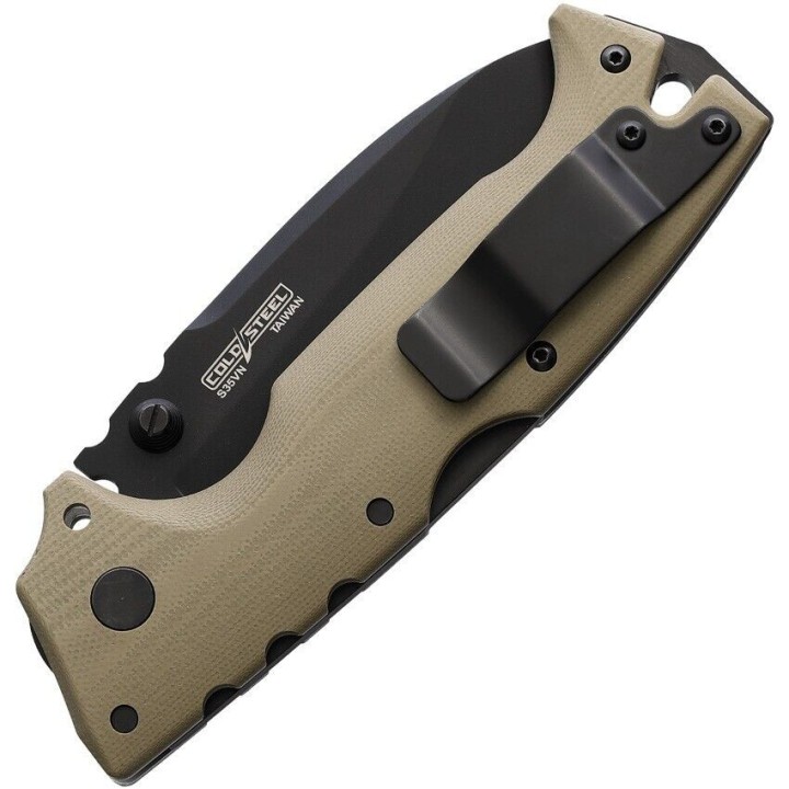 Couteau Cold Steel AD-10 Demko Lame Acier CPM-S35VN Blackwash Manche G-10 FDE Tri-Ad Lock Clip CS28DDDEBK - Livraison Gratuite