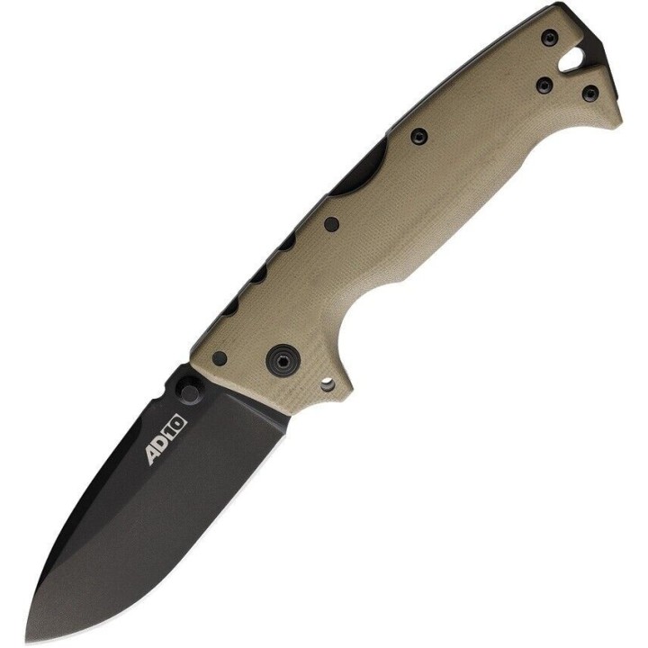 Couteau Cold Steel AD-10 Demko Lame Acier CPM-S35VN Blackwash Manche G-10 FDE Tri-Ad Lock Clip CS28DDDEBK - Livraison Gratuite