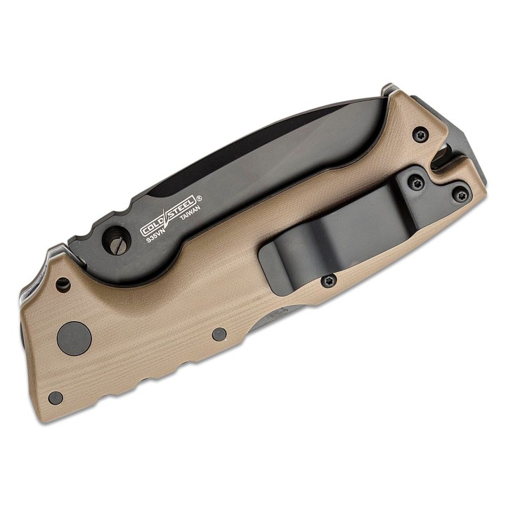 Couteau Cold Steel AD-10 Demko Lame Acier CPM-S35VN Blackwash Manche G-10 FDE Tri-Ad Lock Clip CS28DDDEBK - Livraison Gratuite