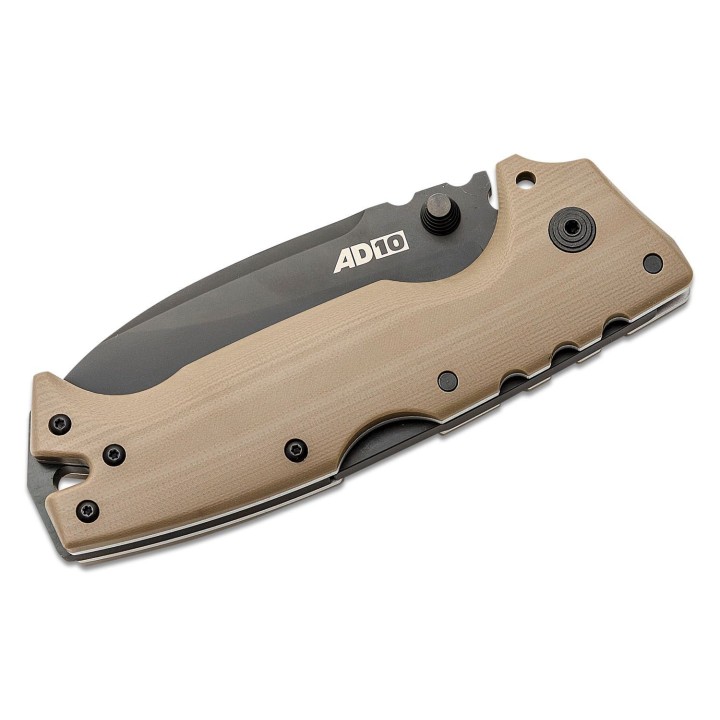 Couteau Cold Steel AD-10 Demko Lame Acier CPM-S35VN Blackwash Manche G-10 FDE Tri-Ad Lock Clip CS28DDDEBK - Livraison Gratuite