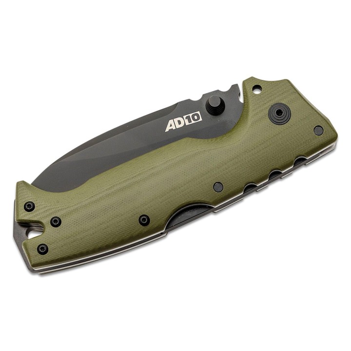 Couteau Cold Steel AD-10 Demko Lame Acier CPM-S35VN Blackwash Manche G-10 Od Green Clip CS28DDODBK - Livraison Gratuite