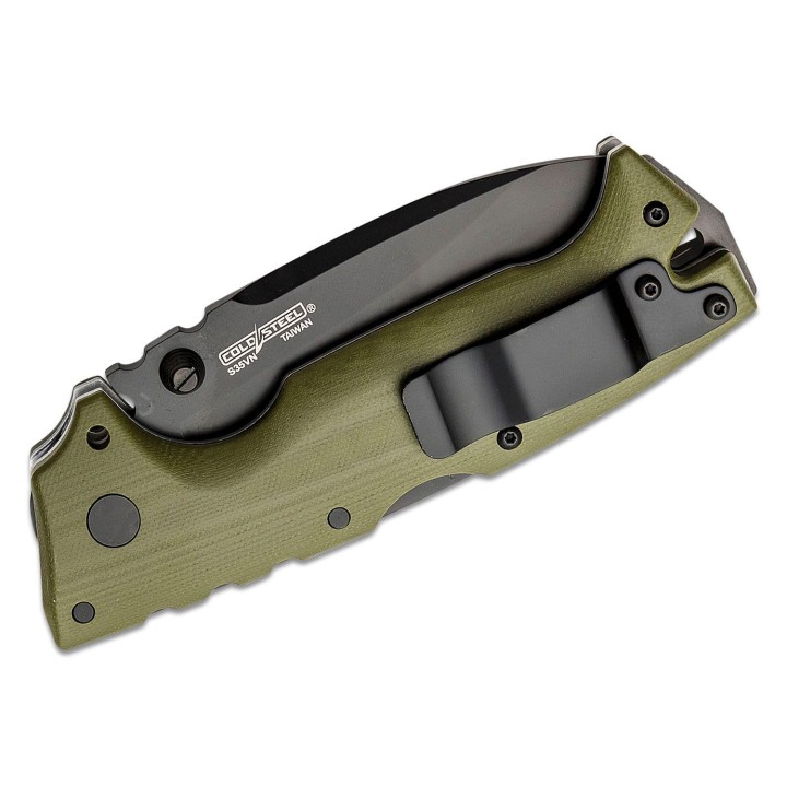 Couteau Cold Steel AD-10 Demko Lame Acier CPM-S35VN Blackwash Manche G-10 Od Green Clip CS28DDODBK - Livraison Gratuite