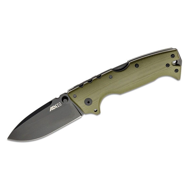 Couteau Cold Steel AD-10 Demko Lame Acier CPM-S35VN Blackwash Manche G-10 Od Green Clip CS28DDODBK - Livraison Gratuite