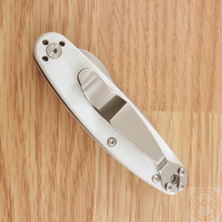 Couteau Esee Churp White Lame Acier D2 Manche G10 Linerlock Clip BRKC7 - Livraison Gratuite