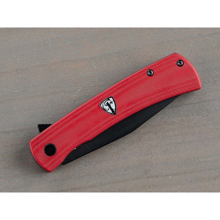 Couteau Finch HALO Red Head Manche G10 Lame Harpoon Acier 14C28N IKBS Linerlock Clip FKCHO004001 - Livraison Gratuite