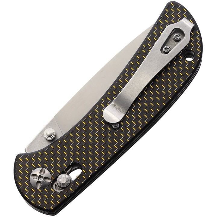 Couteau S-Tec Axis Lock FC Lame Drop Point Acier D2 Manche FIbre de Carbone IKBS Clip STTS022 - Livraison Gratuite
