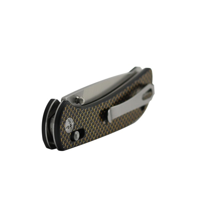 Couteau S-Tec Axis Lock FC Lame Drop Point Acier D2 Manche FIbre de Carbone IKBS Clip STTS022 - Livraison Gratuite