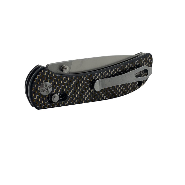 Couteau S-Tec Axis Lock FC Lame Drop Point Acier D2 Manche FIbre de Carbone IKBS Clip STTS022 - Livraison Gratuite