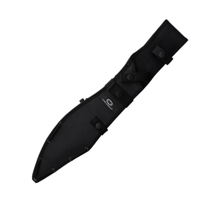 Couteau Bowie WithArmour Bombardier Machete Lame Acier 420 Manche Rubber Etui Nylon WAR074BK - Livraison Gratuite