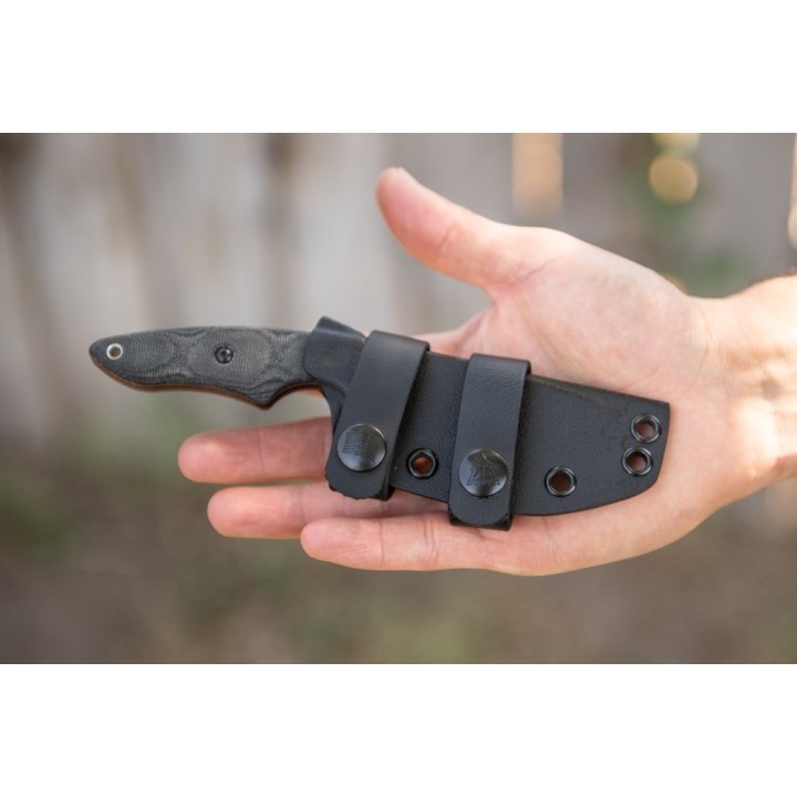 Couteau Tops 3 Pointer Black Lame Acier Carbone 1095 Manche Micarta Etui Kydex Made In USA TP3PR01 - Livraison Gratuite