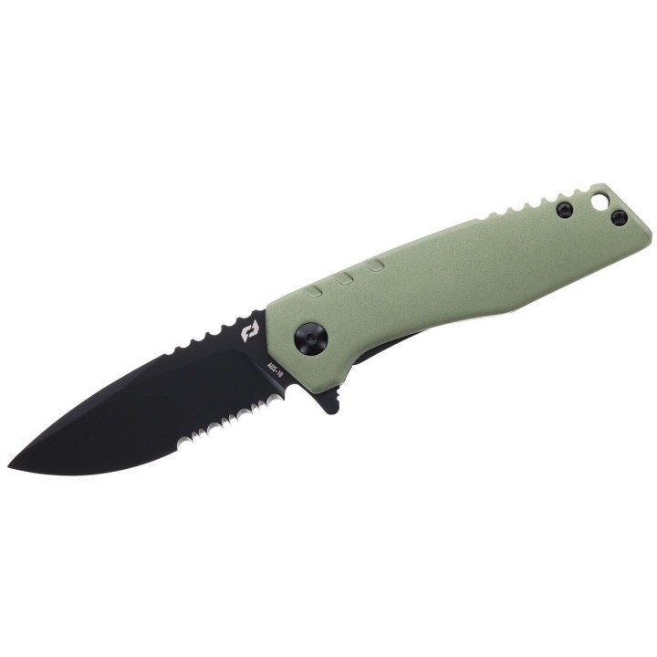 Couteau Schrade Artillery Green Lame Acier AUS-10 Manche Aluminium Linerlock Clip SCH1159312 - Livraison Gratuite