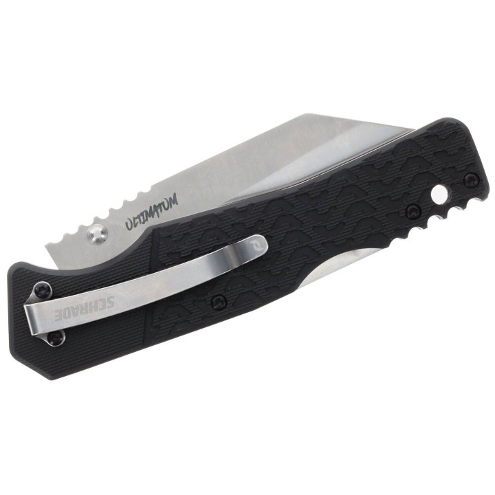 Couteau Schrade Ultimatum Lame Acier AUS-8 Manche G10 Lockbak Clip IKBS SCH1159318 - Livraison Gratuite