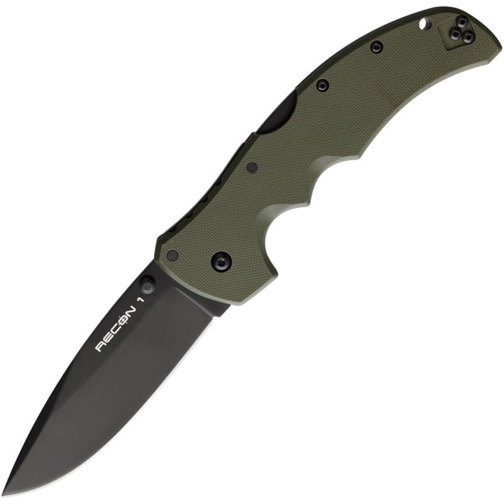 Couteau Cold Steel Recon 1 Od Green Lame Acier CPM S35VN Manche G-10 Tri-Ad Lock CS27BSODBK - Livraison Gratuite