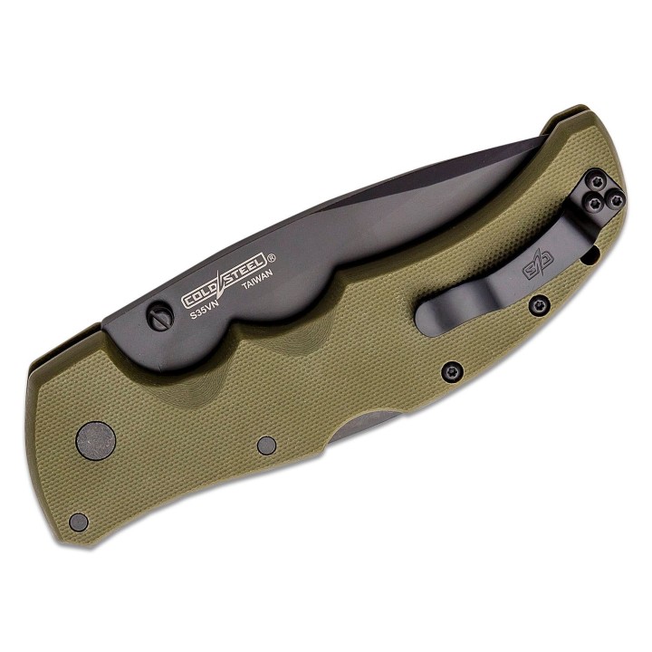 Couteau Cold Steel Recon 1 Od Green Lame Acier CPM S35VN Manche G-10 Tri-Ad Lock CS27BSODBK - Livraison Gratuite