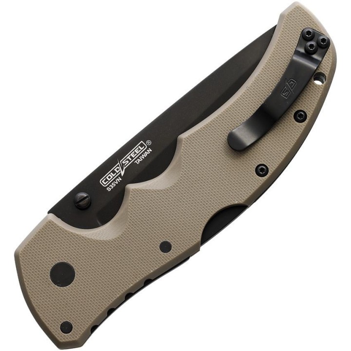Couteau Cold Steel Recon 1 Tanto Dark Earth Lame Acier S35VN Manche G-10 Tri-Ad lock CS27BTDEBK - Livraison Gratuite