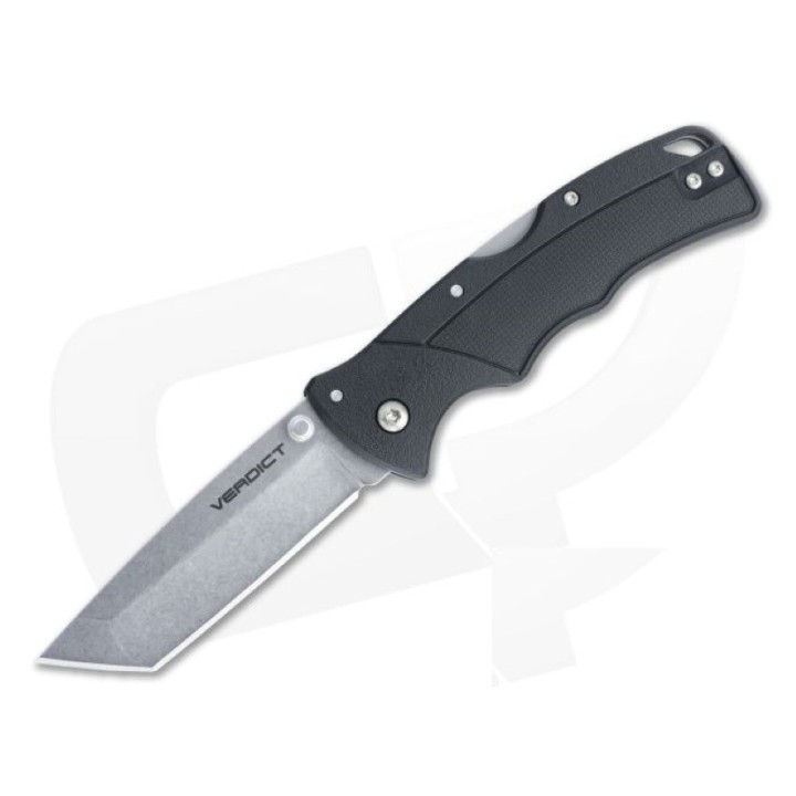 Couteau Cold Steel Verdict Tanto Black Lame Acier 4116 Manche GFN Tri-Ad Lock Clip CSFLC3TSS - Livraison Gratuite