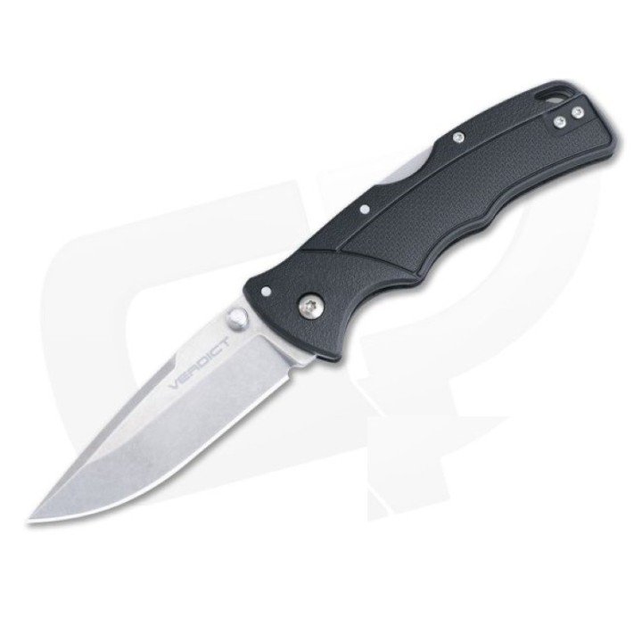 Couteau Cold Steel Verdict Spear Point Black Lame Acier 4116 Manche GFN Tri-Ad Lock Clip CSFLC3SPSS - Livraison Gratuite