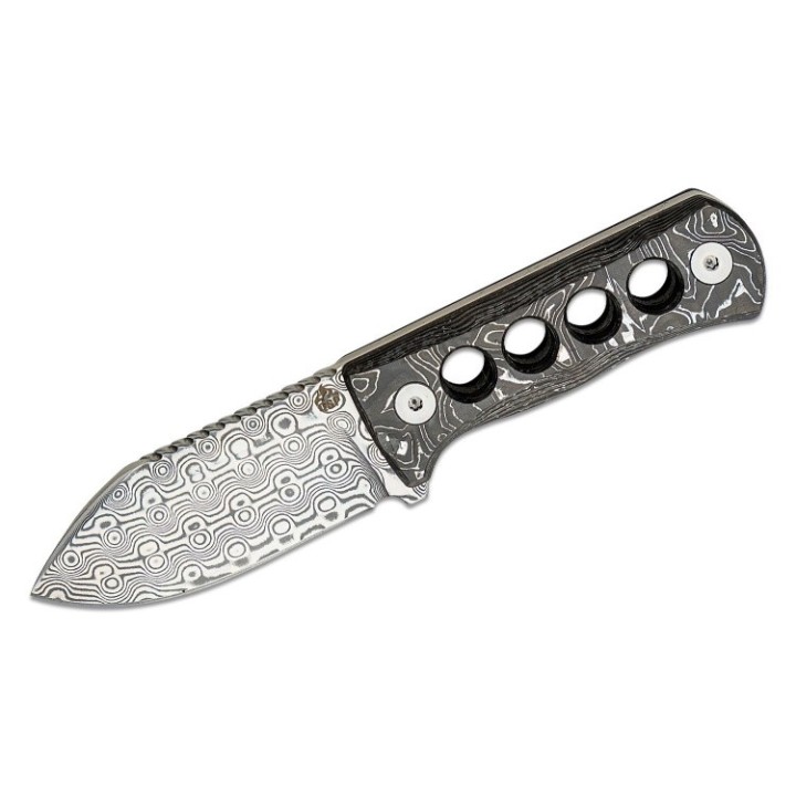 Couteau de Cou QSP Canary Damas Manche Aluminium/Fibre de Carbone Etui Kydex QS141E - Livraison Gratuite