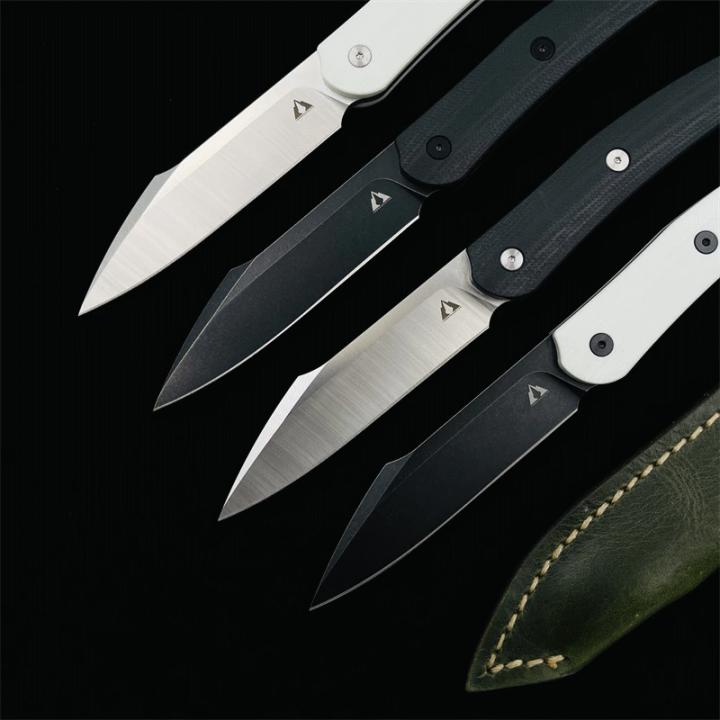 Couteau CMB Kisame White Lame Acier 14C28N Satin Manche G10 Etui Cuir CMBFB01A - Livraison Gratuite