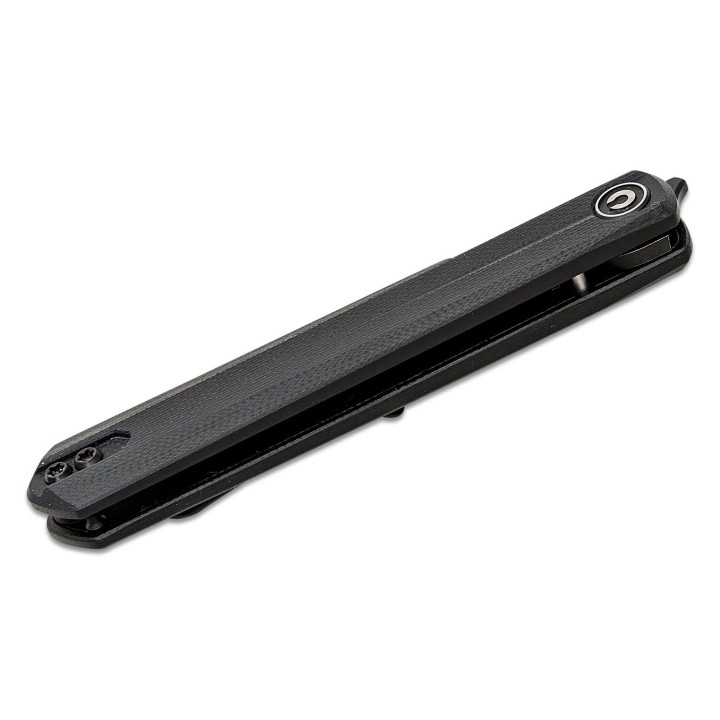 Couteau CIVIVI Clavi Black Lame Acier Nitro-V Wharncliffe Manche G10 IKBS Linerlock Clip CIVC210191 - Livraison Gratuite