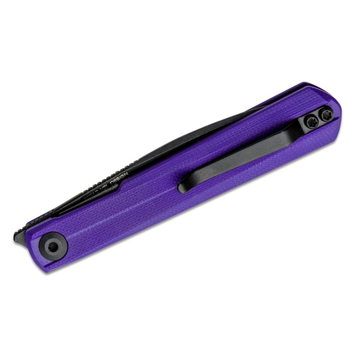Couteau CIVIVI Clavi Purple Lame Acier Nitro-V Wharncliffe Manche G10 IKBS Linerlock Clip CIVC210192 - Livraison Gratuite