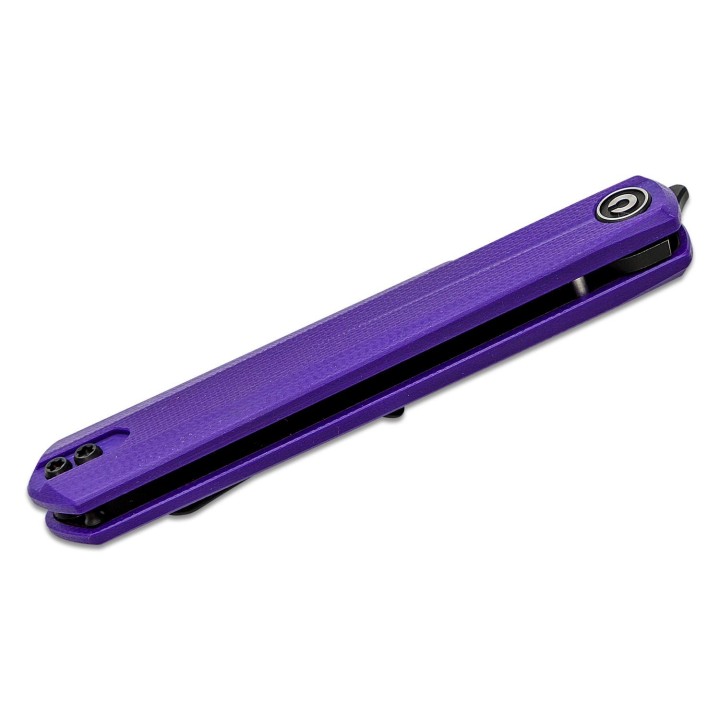 Couteau CIVIVI Clavi Purple Lame Acier Nitro-V Wharncliffe Manche G10 IKBS Linerlock Clip CIVC210192 - Livraison Gratuite