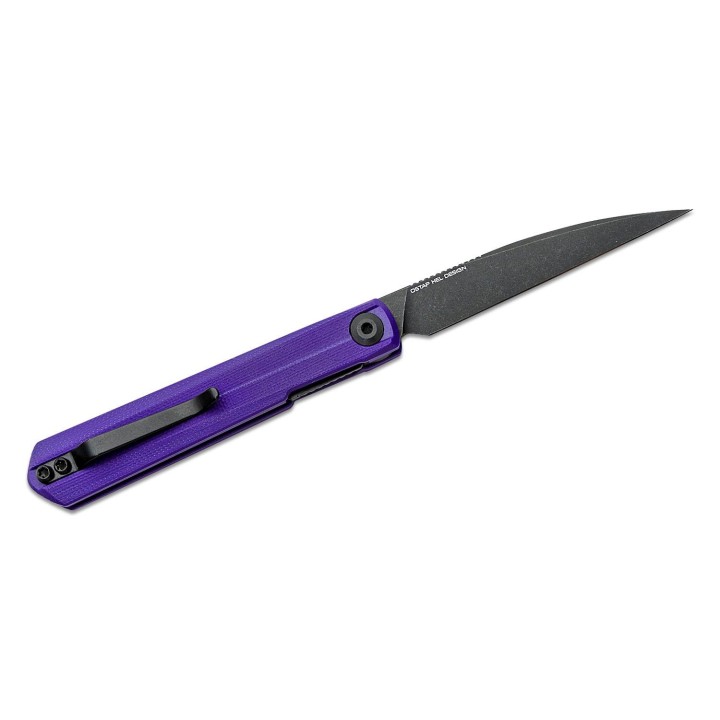 Couteau CIVIVI Clavi Purple Lame Acier Nitro-V Wharncliffe Manche G10 IKBS Linerlock Clip CIVC210192 - Livraison Gratuite
