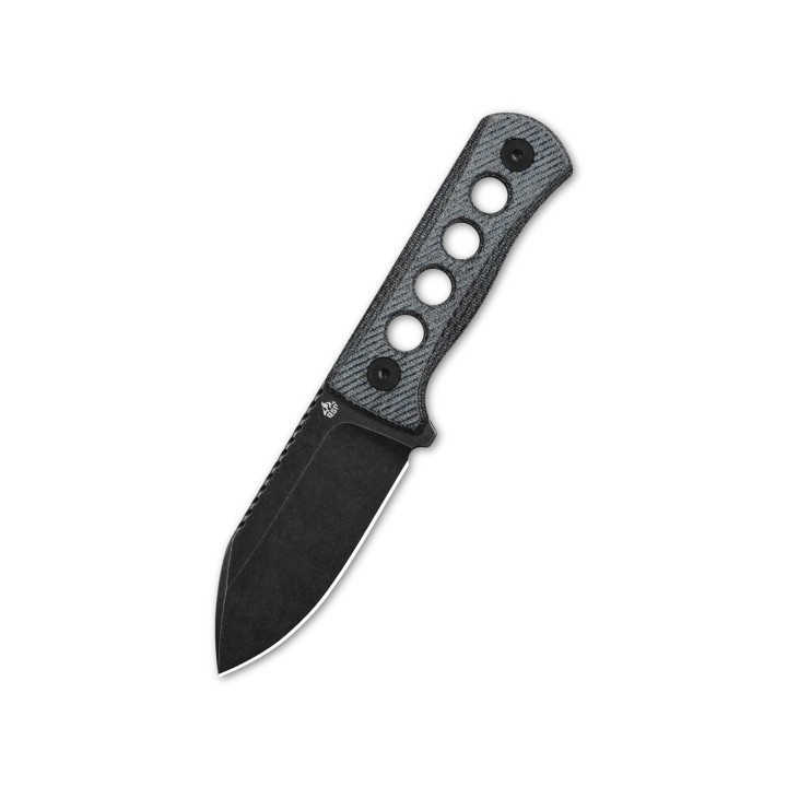 Couteau de Cou QSP Canary Denim Blue Lame Acier 14C28N Manche Micarta Etui Kydex QS141D2 - Livraison Gratuite