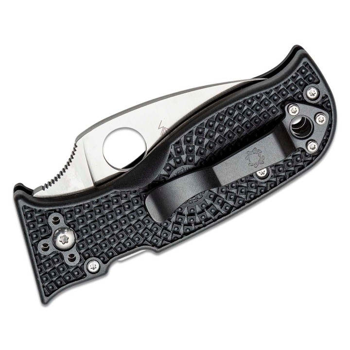 Couteau Spyderco Lil Temperance 3 Lightweight Lame Serr Acier VG10 Manche FRN Compress Lock Japan SC69SBK3 - Livraison Gratuite