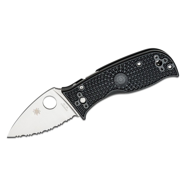 Couteau Spyderco Lil Temperance 3 Lightweight Lame Serr Acier VG10 Manche FRN Compress Lock Japan SC69SBK3 - Livraison Gratuite