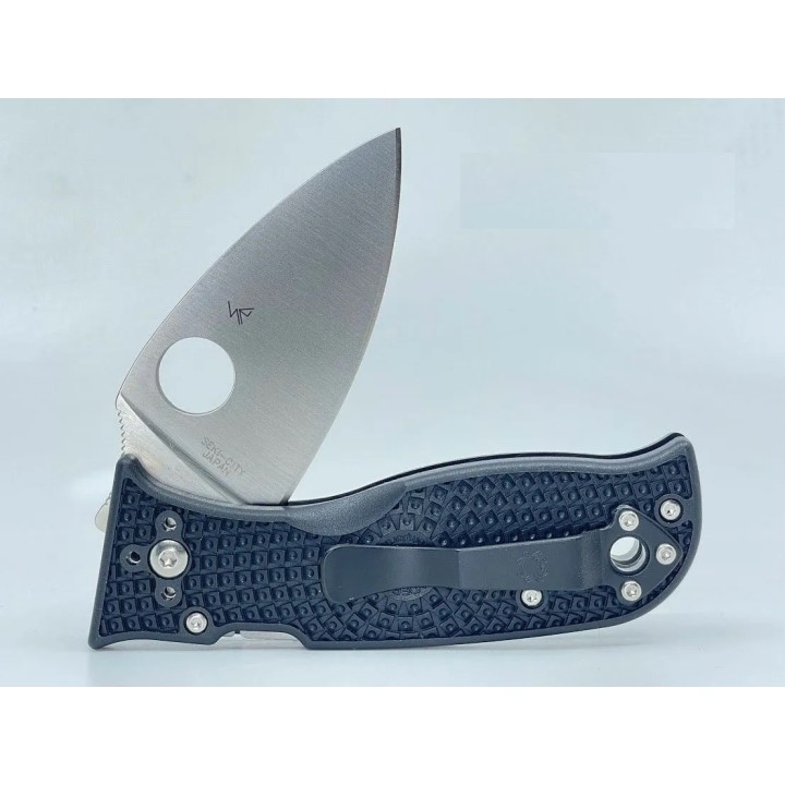 Couteau Spyderco Lil Temperance 3 Lightweight Lame Plain Acier VG10 Manche FRN Compress Lock Japan SC69PBK3 - Livraison Gratuite