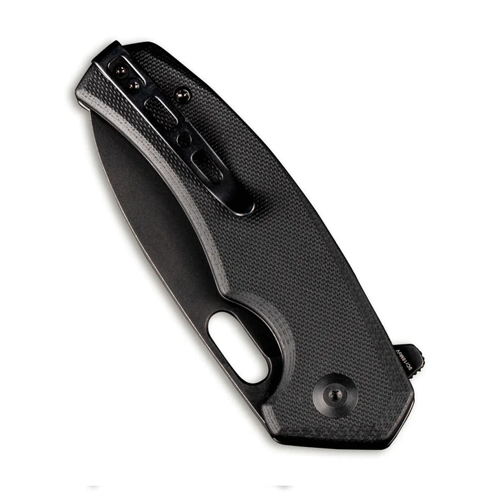 Couteau SENCUT Acumen Black Manche G10 Lame Black Acier 9Cr18MoV IKBS Linerlock Clip SA06A - Livraison Gratuite