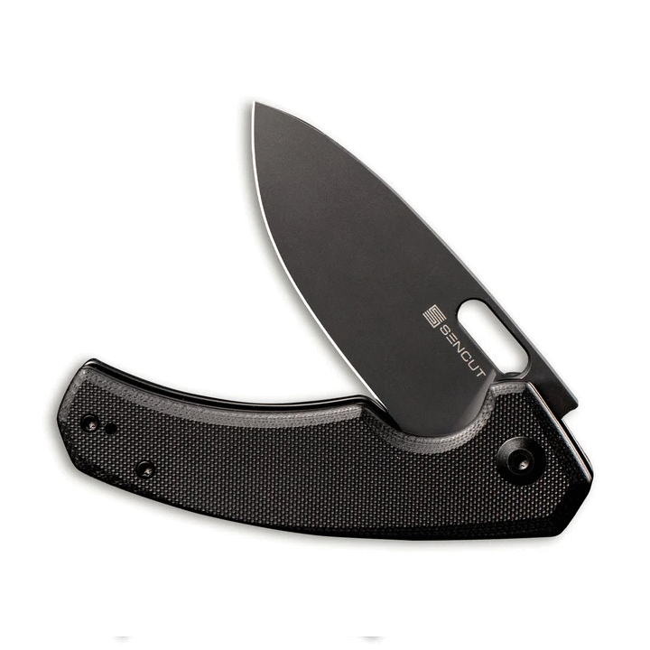 Couteau SENCUT Acumen Black Manche G10 Lame Black Acier 9Cr18MoV IKBS Linerlock Clip SA06A - Livraison Gratuite