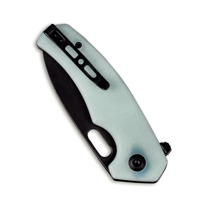Couteau SENCUT Acumen Jade Manche G10 Lame Black Acier 9Cr18MoV IKBS Linerlock Clip SA06C - Livraison Gratuite