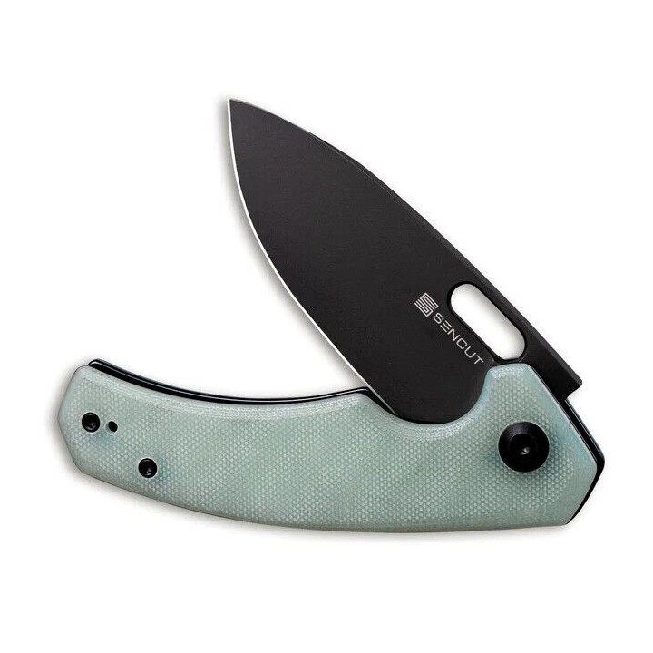 Couteau SENCUT Acumen Jade Manche G10 Lame Black Acier 9Cr18MoV IKBS Linerlock Clip SA06C - Livraison Gratuite