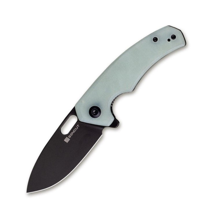 Couteau SENCUT Acumen Jade Manche G10 Lame Black Acier 9Cr18MoV IKBS Linerlock Clip SA06C - Livraison Gratuite