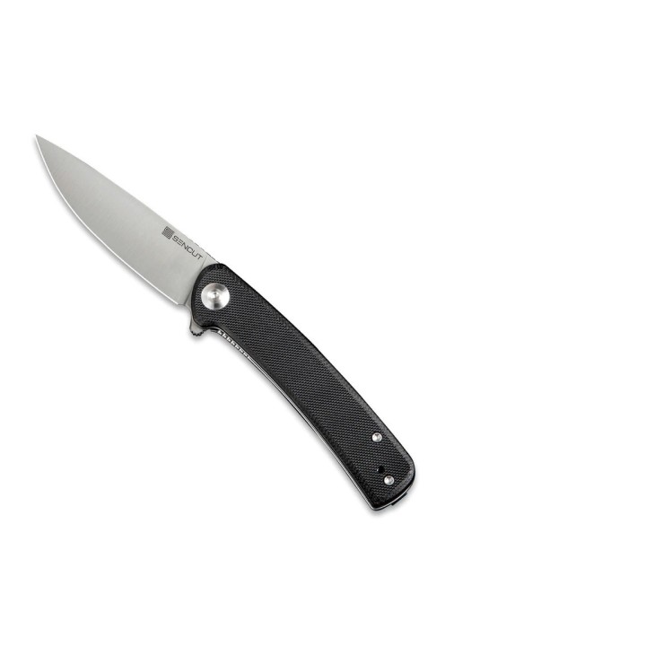 Couteau SENCUT Neches Black Manche G10 Lame Satin Acier 10Cr15CoMoV IKBS Linerlock Clip SA09A - Livraison Gratuite
