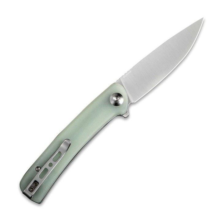 Couteau SENCUT Neches Jade Manche G10 Lame Satin Acier 10Cr15CoMoV IKBS Linerlock Clip SA09B - Livraison Gratuite